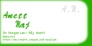 anett maj business card